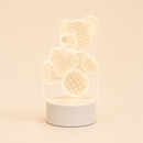 3D Bear LED Night Light – Warm Decorative Glow with USB