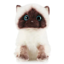 Realistic Plush Cat – Soft Decorative Stuffed Animal with Blue Eyes