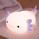 Kids' Silicone Axolotl Night Light – Soft LED Glow for the Bedroom