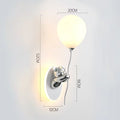 Premium Bear Balloon Wall Light – Decorative Lighting for Kids' Bedroom