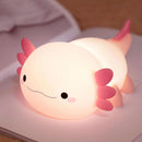 Kids' Silicone Axolotl Night Light – Soft LED Glow for the Bedroom